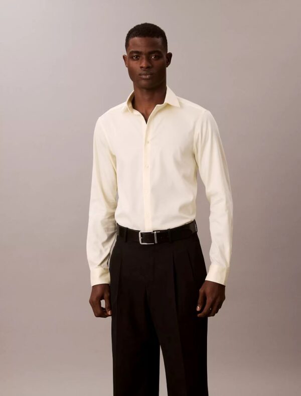 Steel Solid Slim Fit Button-Down Shirt