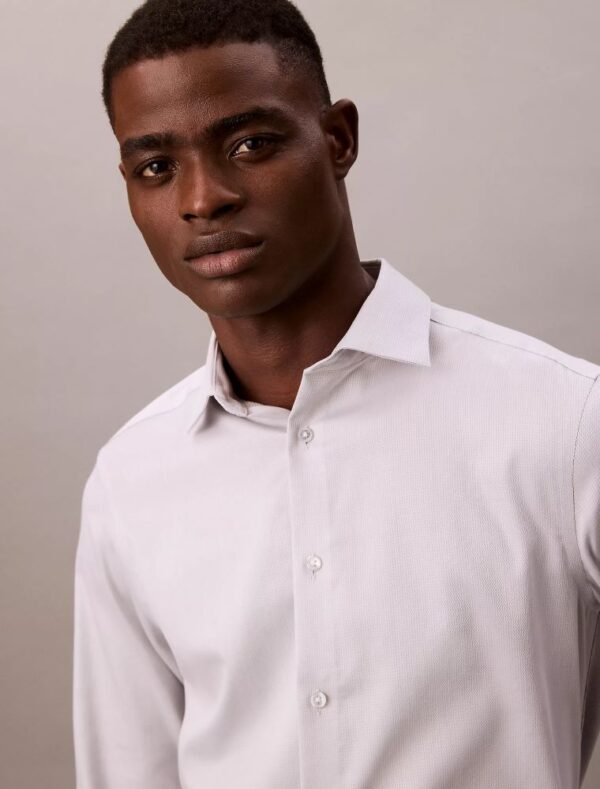 Steel Solid Slim Fit Button-Down Shirt