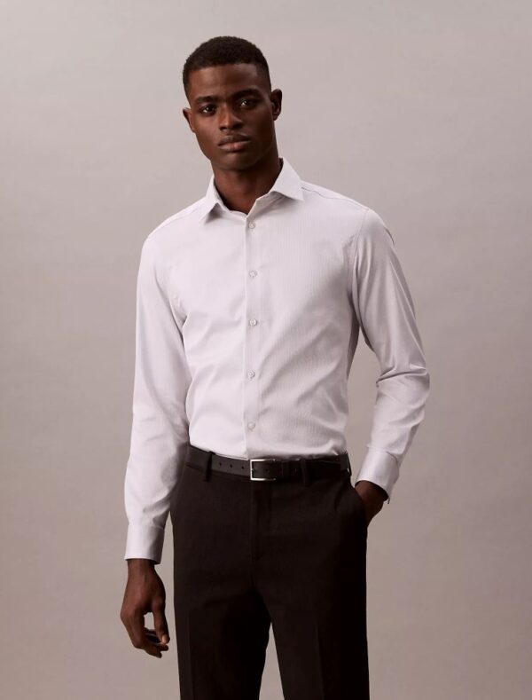 Steel Solid Slim Fit Button-Down Shirt