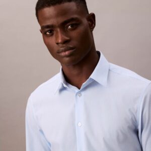 Steel Stripe Slim Fit Button-Down Shirt