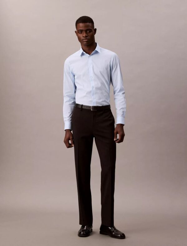 Steel Stripe Slim Fit Button-Down Shirt