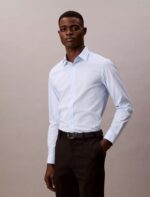 Steel Stripe Slim Fit Button-Down Shirt