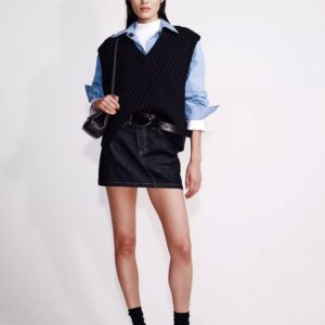 Poplin Woven Cropped Button-Down Shirt