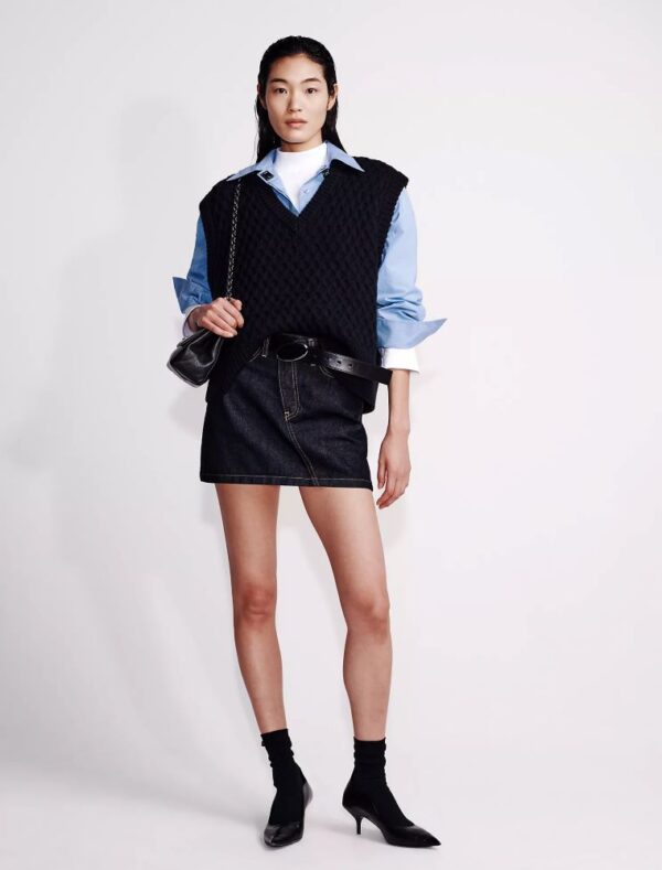 Poplin Woven Cropped Button-Down Shirt
