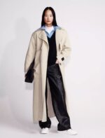 Wool Blend Trench Coat