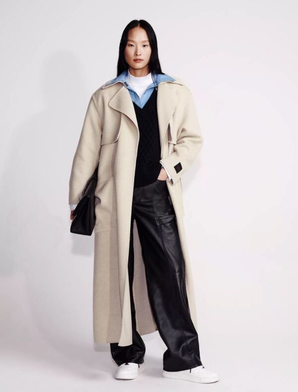 Wool Blend Trench Coat