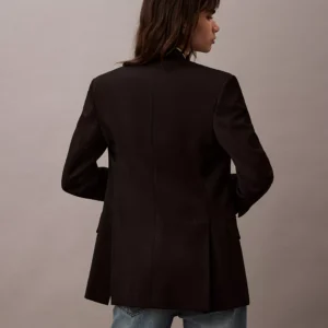 Slim Wool Gabardine Double-Breasted Blazer