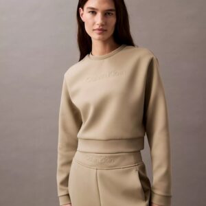 Spacer Cropped Crewneck Sweatshirt