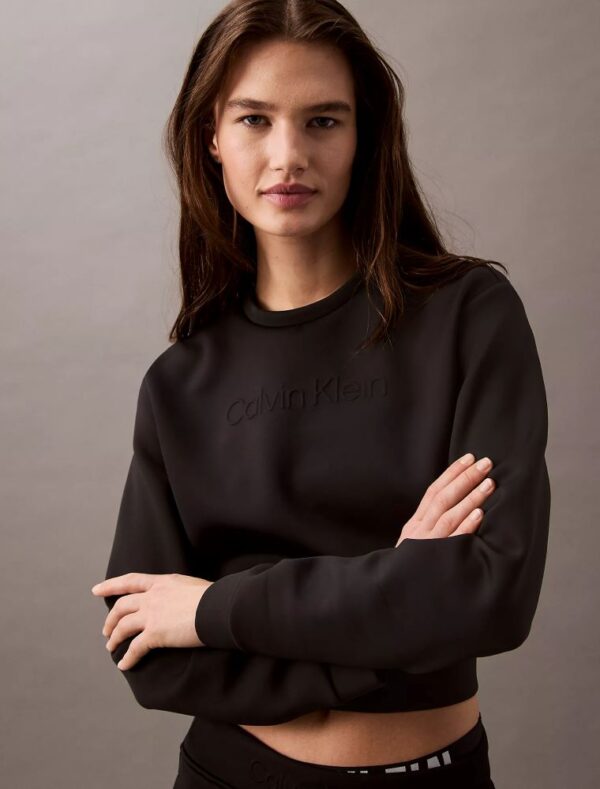 Spacer Cropped Crewneck Sweatshirt