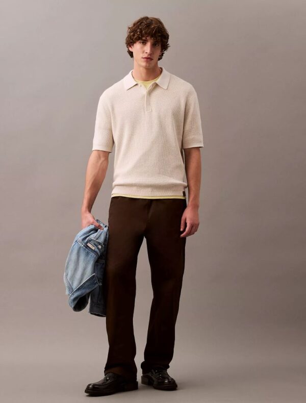 Smooth Cotton Waffle Classic Polo Shirt