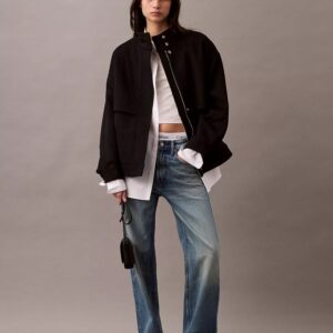 Wool Blend Bomber Jacket