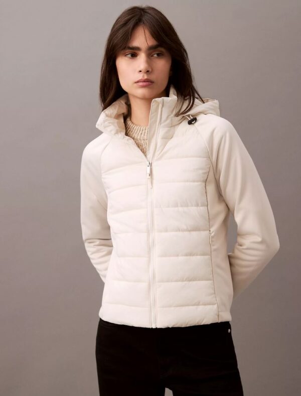 Mixed Media Puffer Jacket