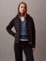 Mixed Media Puffer Jacket