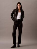 Faux Leather Zip Biker Jacket