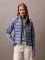 Mixed Media Puffer Jacket