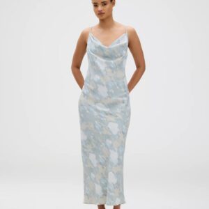 Crepe Printed Slip Dress