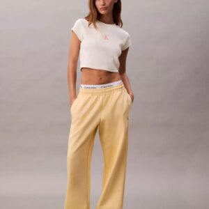 Monogram Logo Fleece Wide Leg Sweatpants