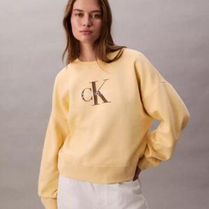 Fleece Monogram Logo Relaxed Sweatshirt