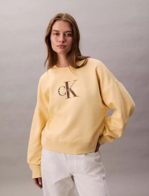 Fleece Monogram Logo Relaxed Sweatshirt