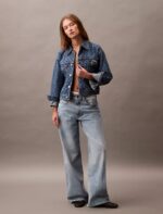 90s Allover Monogram Denim Trucker Jacket