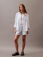 Double Gauze Roll Tab Button Down Shirt