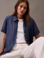 Lyocell Button-Down Short Sleeve Shirt