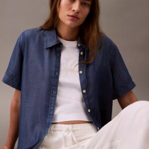 Lyocell Button-Down Short Sleeve Shirt