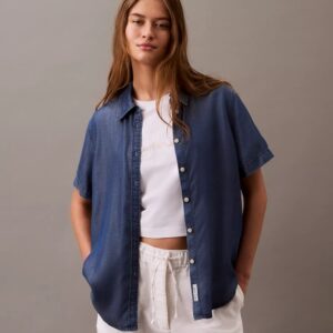 Lyocell Button-Down Short Sleeve Shirt
