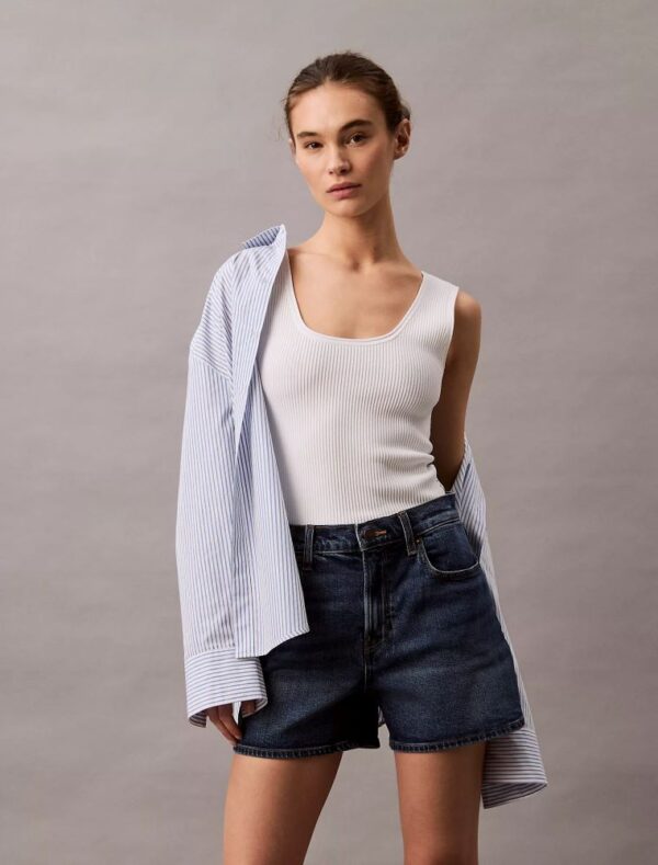 High Rise Denim Shorts