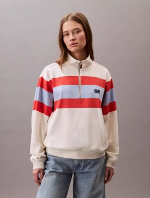 Rugby Jersey Quarter Zip Sweatshirt