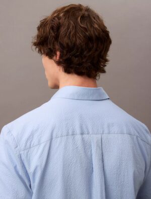 Solid Seersucker Classic Button-Down Shirt