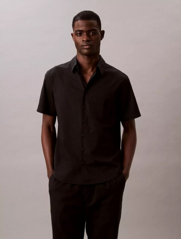 Solid Seersucker Classic Button-Down Shirt