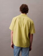 Lyocell Blend Relaxed Button-Down Shirt