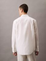 Lyocell Blend Relaxed Button-Down Shirt