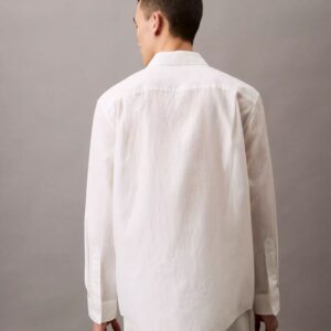Lyocell Blend Relaxed Button-Down Shirt