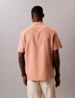 Linen Cotton Short Sleeve Classic Button-Down Shirt