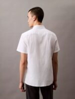 Linen Cotton Short Sleeve Classic Button-Down Shirt