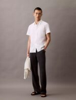 Linen Cotton Short Sleeve Classic Button-Down Shirt