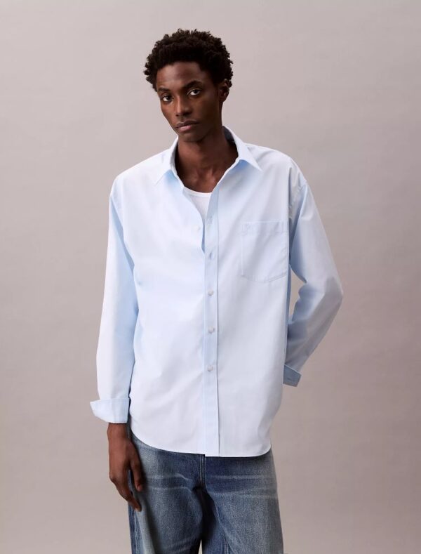 Oversized Cotton Poplin Button-Down