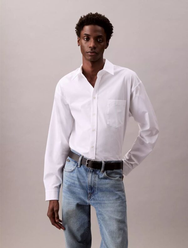 Oversized Cotton Poplin Button-Down