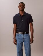 Fine Knit Lyocell Blend Polo Shirt