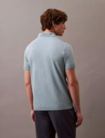 Fine Knit Lyocell Blend Polo Shirt