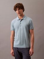 Fine Knit Lyocell Blend Polo Shirt