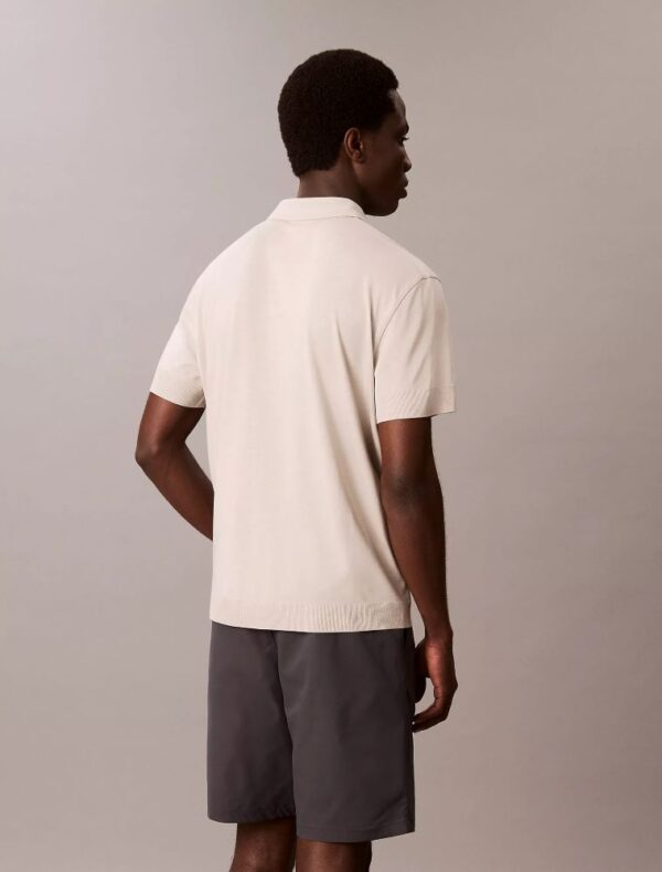 Fine Knit Lyocell Blend Polo Shirt
