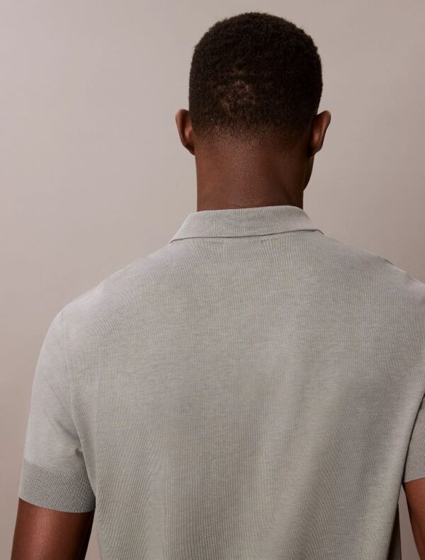 Fine Knit Lyocell Blend Polo Shirt