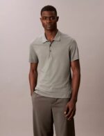 Fine Knit Lyocell Blend Polo Shirt