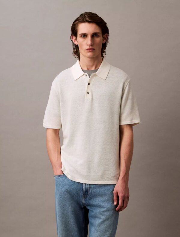 Linen Blend Classic Polo Shirt