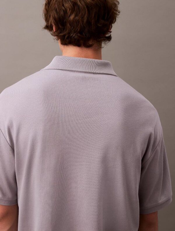 Drop Needle Ribbed Polo Shirt