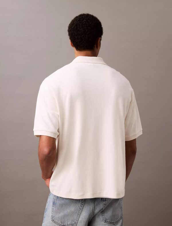 Drop Needle Ribbed Polo Shirt
