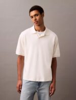 Drop Needle Ribbed Polo Shirt
